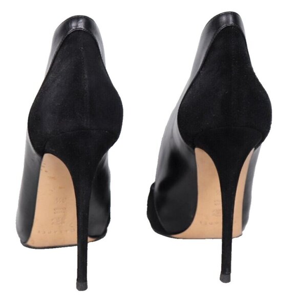 Casadei Women’s 8.5 Black Suede Leather Buckle Strap Pumps Shoes Stiletto Heels - Picture 6 of 8